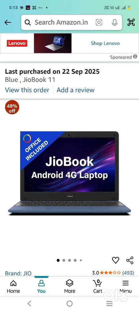 Jio Book Android 4g laptop