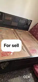 Bed with storage boxes