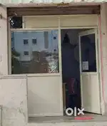 Glass with door partition Frame for shops.