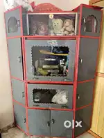 Premium Teak Wood (Saag) Corner Showcase – Spacious & Durable