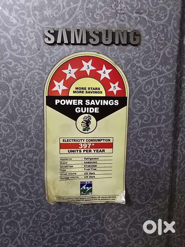 Samsung 5 Star double door refrigerator