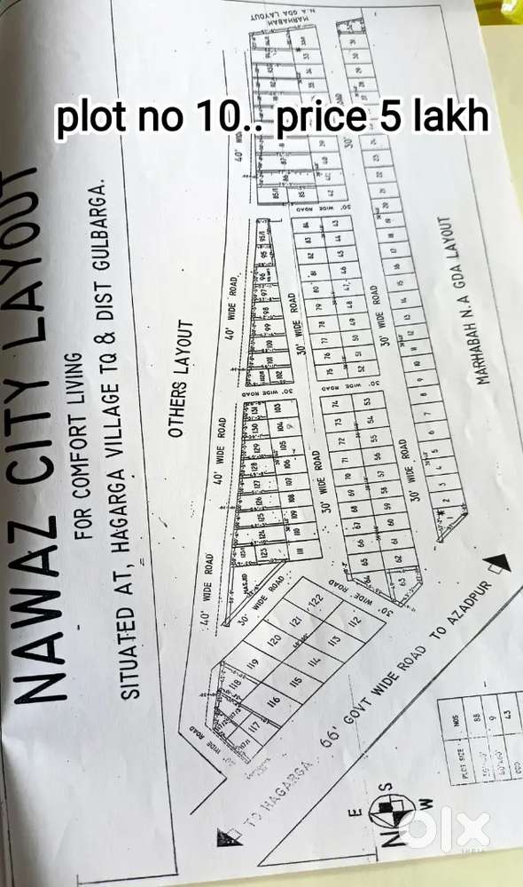 Plot for sell nawaz city plot no 10  price 5.Lakh