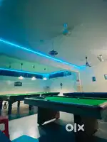 1 snooker and 2 pool tables