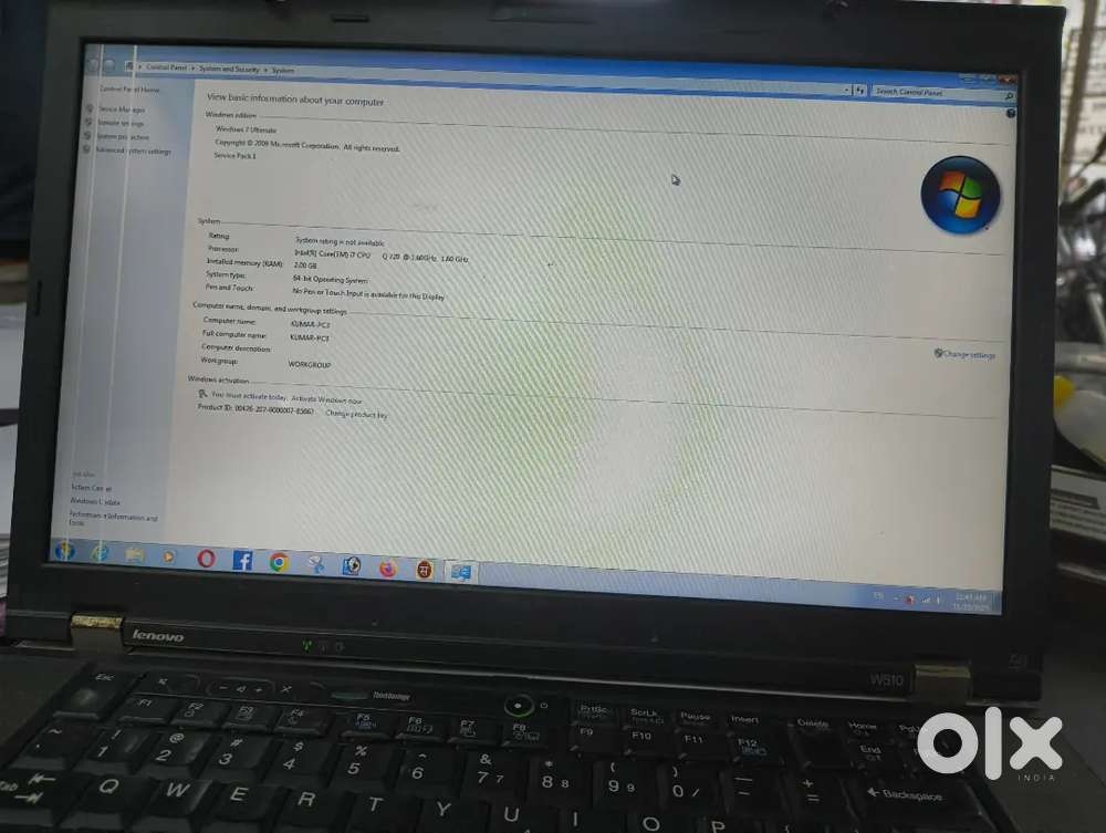 Lenovo ThinkPad w510 i7 laptop