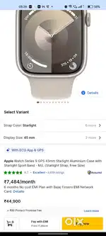 BRAND NEW Apple watch SERIES 9 45MM GPS
