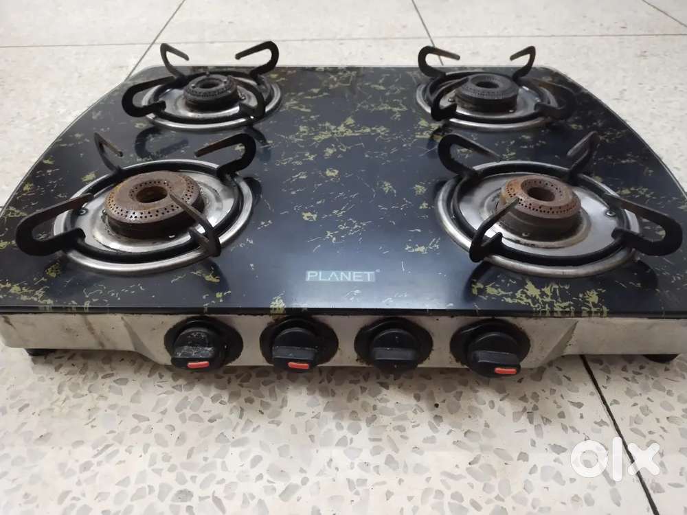 Glass Top Gas Burner 4 in 1
