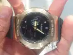 Casio G Shock GM-2100G-1A9DR Gold IP Black Analog-Digital Dial Black