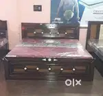 New queen size Without storage wooden bed with mattres in wholesale p