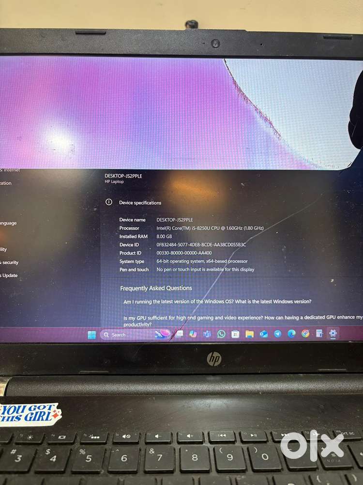 Hp laptop good condition