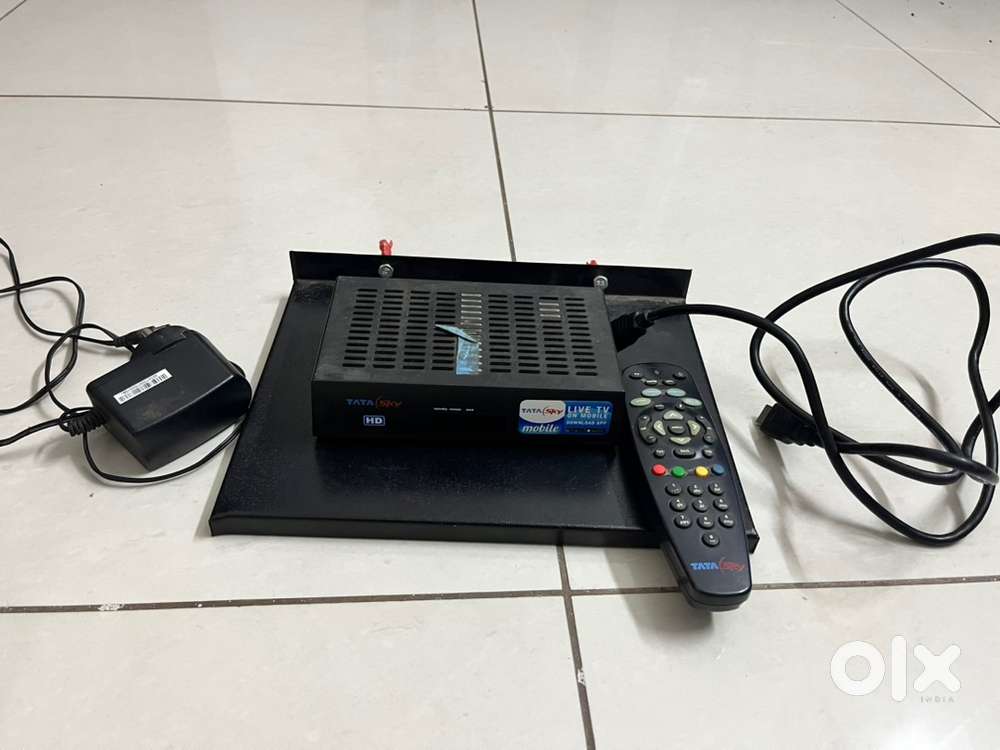 Set top box with dish, wire & remote