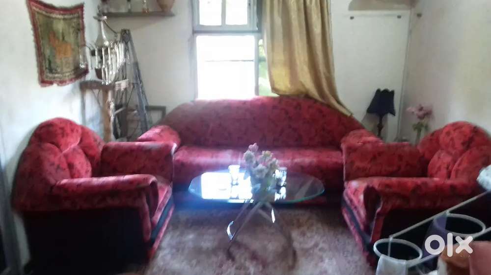Red sofa set