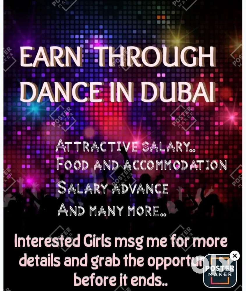 A golden opportunity to earn through dance..
