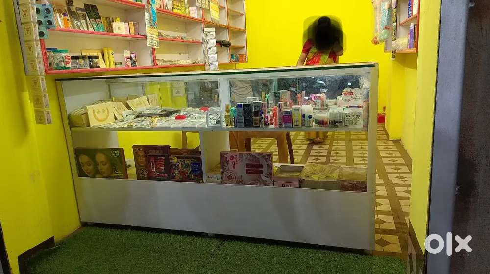 Cosmetics shop counter