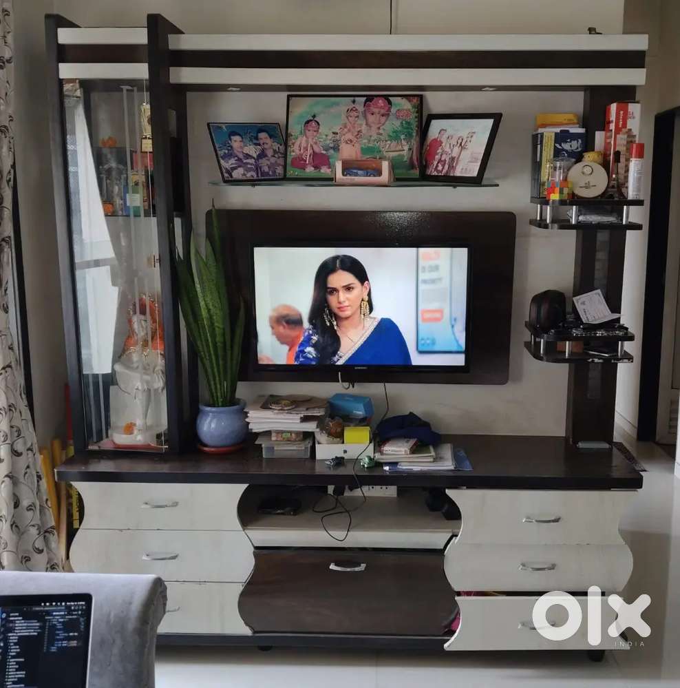 Stylish Wooden TV Unit with Storage