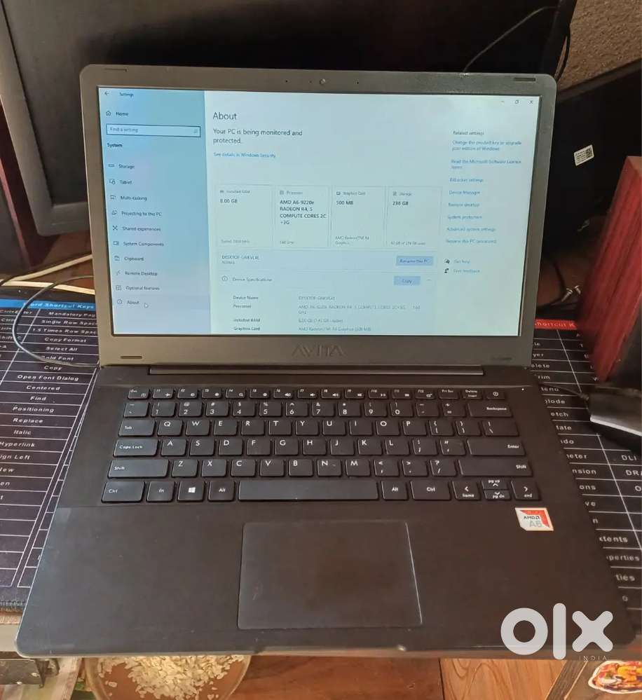 Avita laptop 8gb ram and 256gb ssd