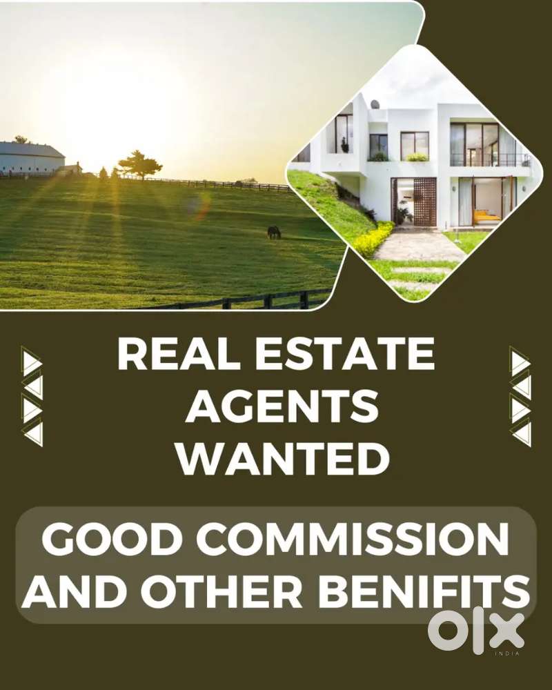 Real Estate Agent Wanted on Commission Basis ONE SALE ONE LAC INCOME