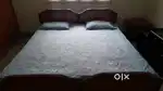 Wooden Single Bed - 2 unit with one side table