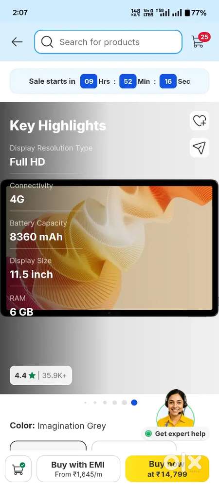 Realme pad 2 4G sim 6/128 (Nirpura) Baghpat
