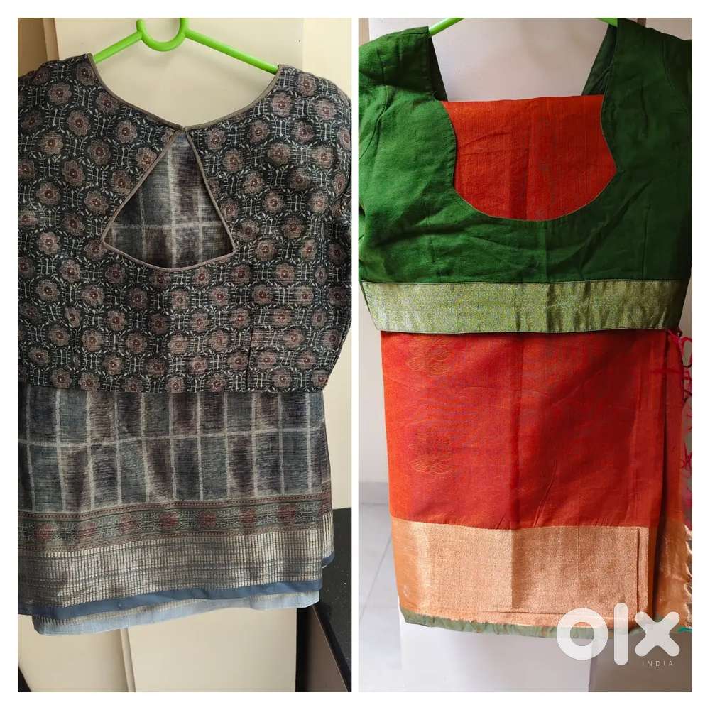 Sarees with stitched blouse