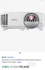 BenQ MX808STH DLP Projector within warranty