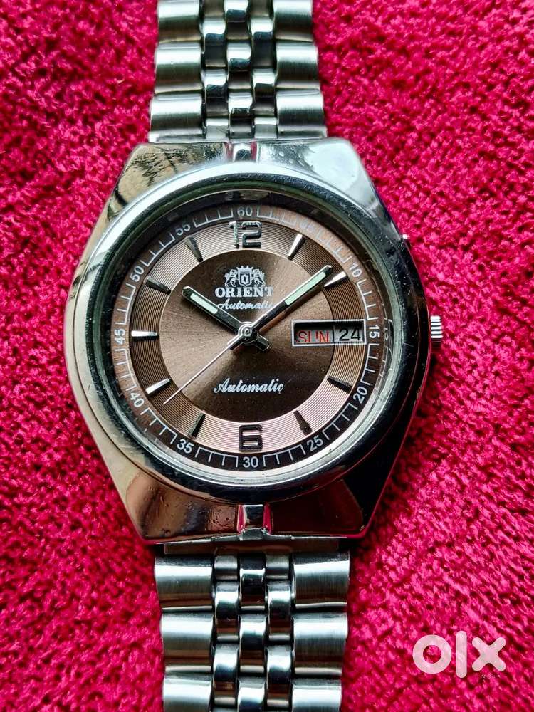 VINTAGE WATCH ORIENT AUTOMATIC 21 JEWELS DAY DATE WORKING CONDITION