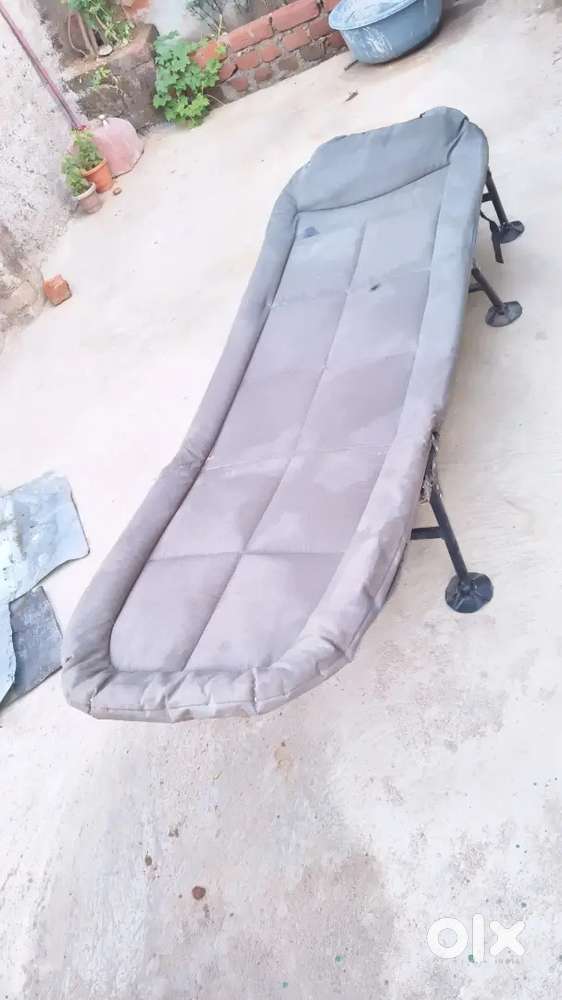 Reclining Folding Bed, Folding Camping Cot, Po