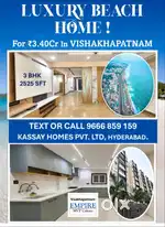 LUXURY BEACH HOME  #2525 SQFT  #3 BHK FLAT #3.40 CR ONLY