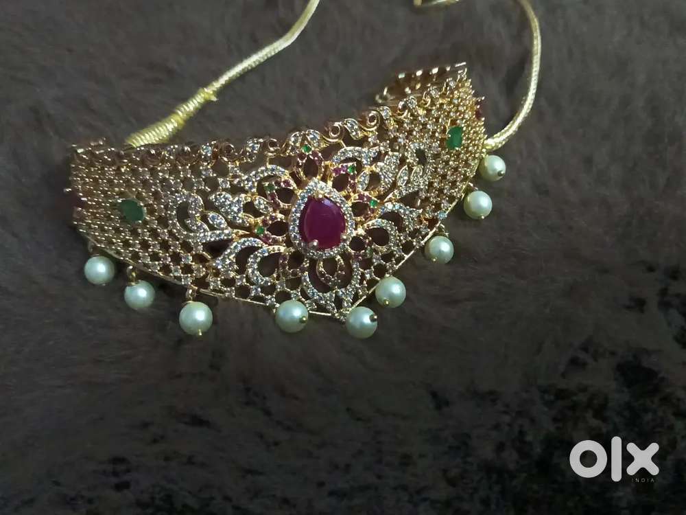 Cz choker earrings & sling bags