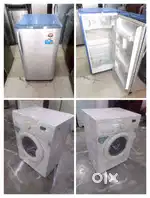 Samsung single door and lg front-load washing machine.