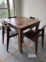 Sheesham wood 4 seater table and chairs