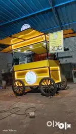 All New Bright yellow Pure Metal Food carts manufacturer
