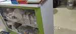 Cash cupboard and iron racks and fridge for sale