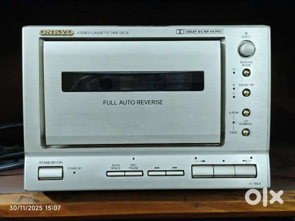 Onkyo Tape Deck Pro with Reverse Play+REC Free Blank+Music Cassette