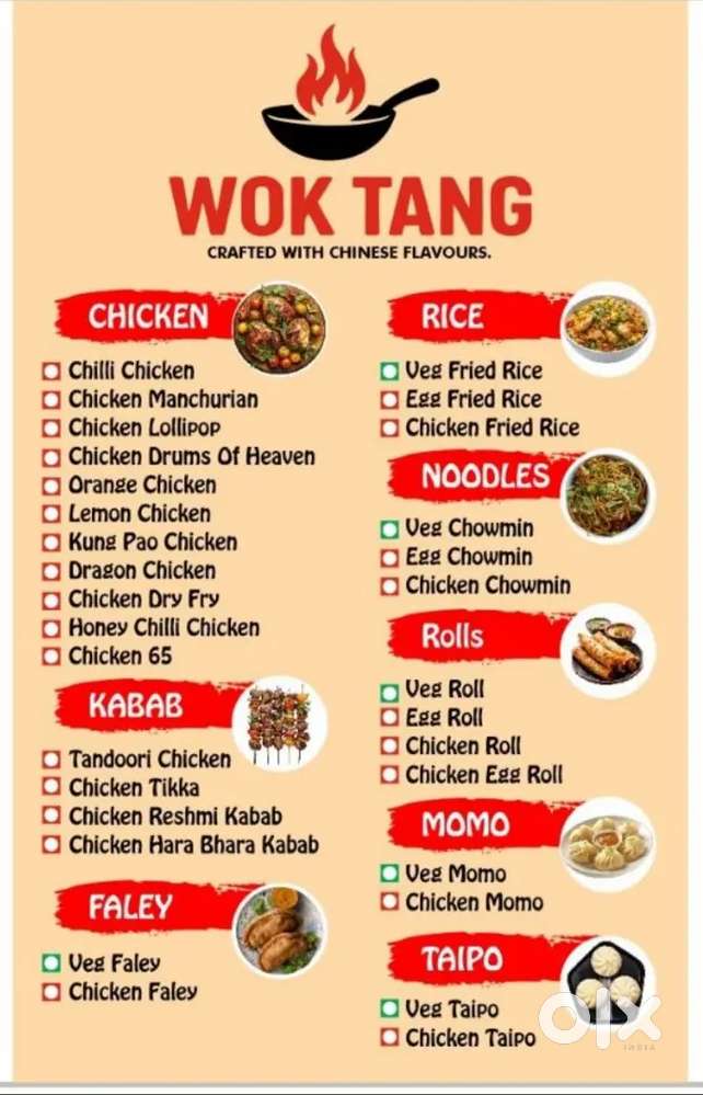 CHEF REQUIRED FOR CHINESE AND TANDOOR (chicken)