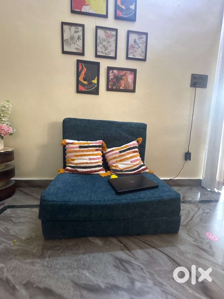 Homemade sofa chair cum bed new condition