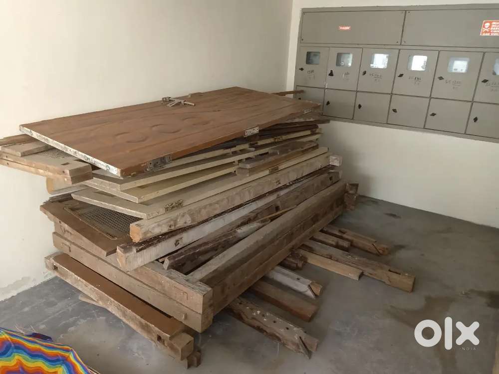 Teak wood windows and doors with their accessories