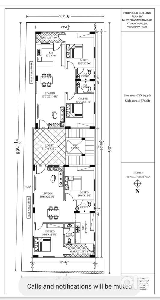 Total 10 flats (285 sq.yds) 
Sft price 7650/-
980 sft 
car parking