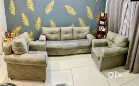 Grey 3+1+1 seater sofa set