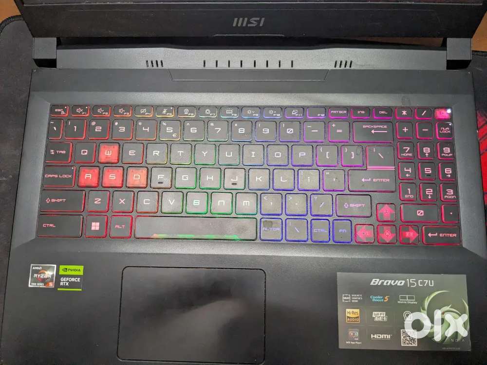 Gaming Laptop with RGB light (MSI)