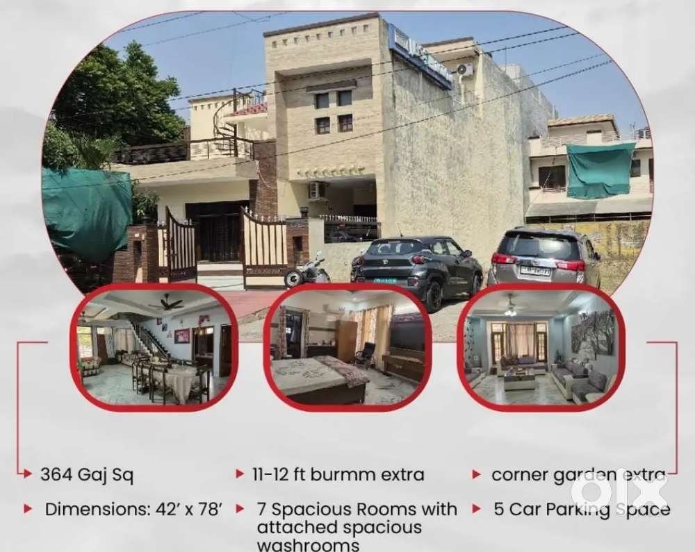 364 sq.yards corner Kothi for sale