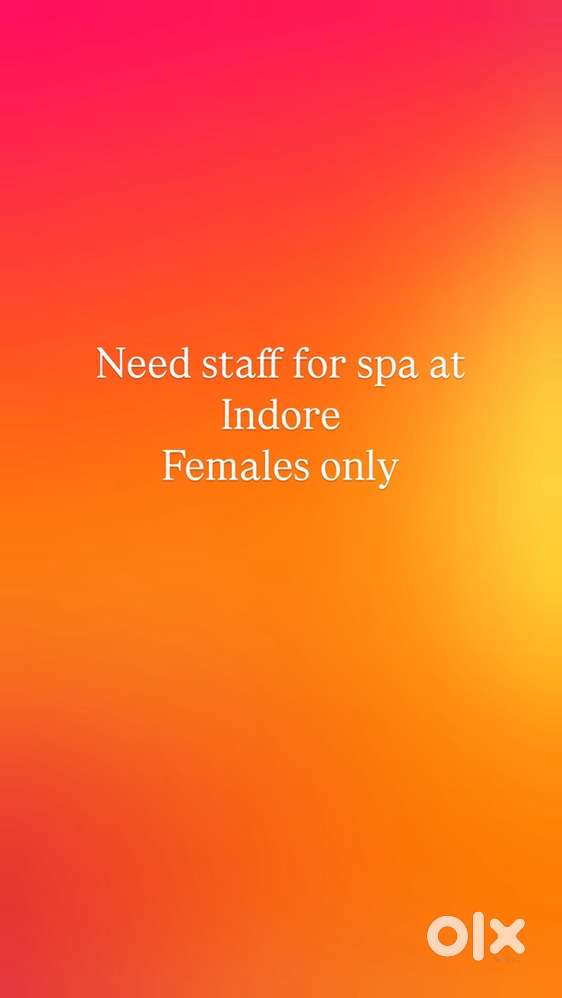 Need staff for spa