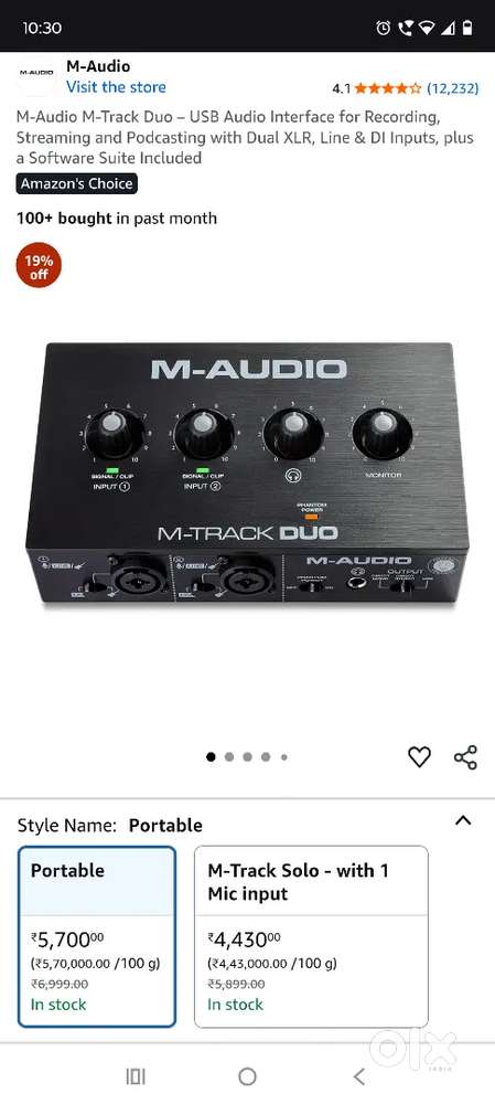 At wholesale price M AUDIO M TRACK DUO AUDIO INTERFACE