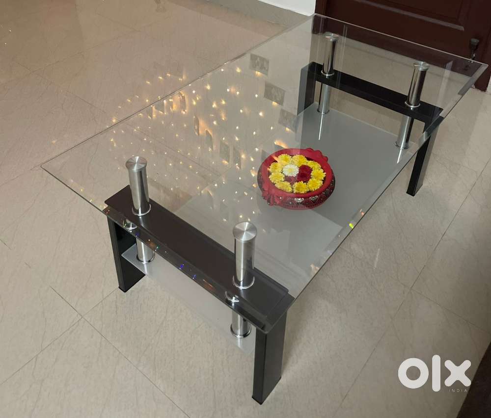 Glass coffee table