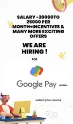 Urgent Vacancy Gpay Sales Partner