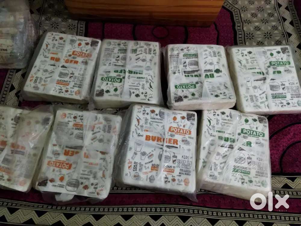 Pizza/Sandwich/Burger/Samosa oil proof packing paper brand print