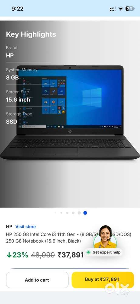 Hp 250 g8 notebook pc 8 gb 512 gb ssd