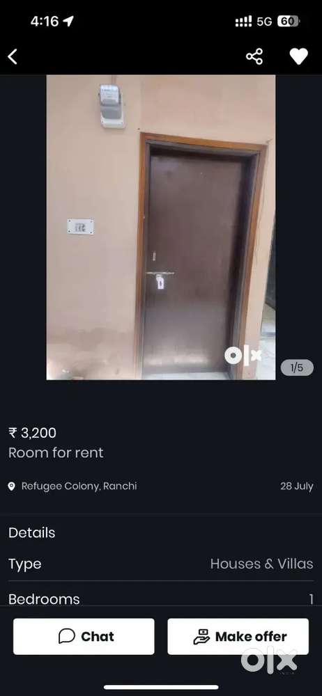 Require renter for 1 room