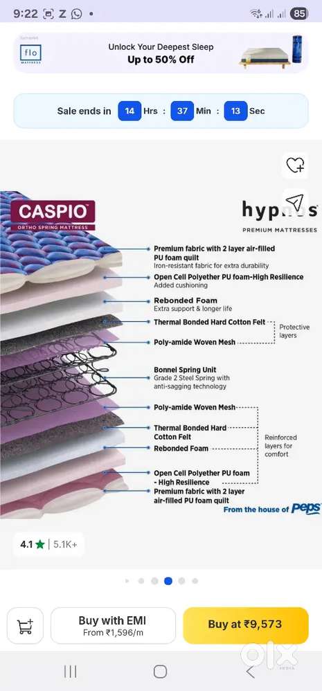 CASPIO

ORTHO SPRING MATTRESS