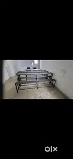 Benches and white board