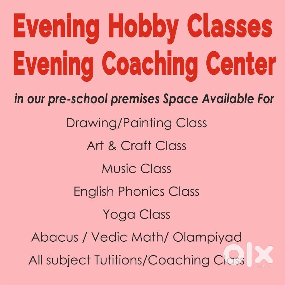 Evening Educational/Activity/Hobby Programs.